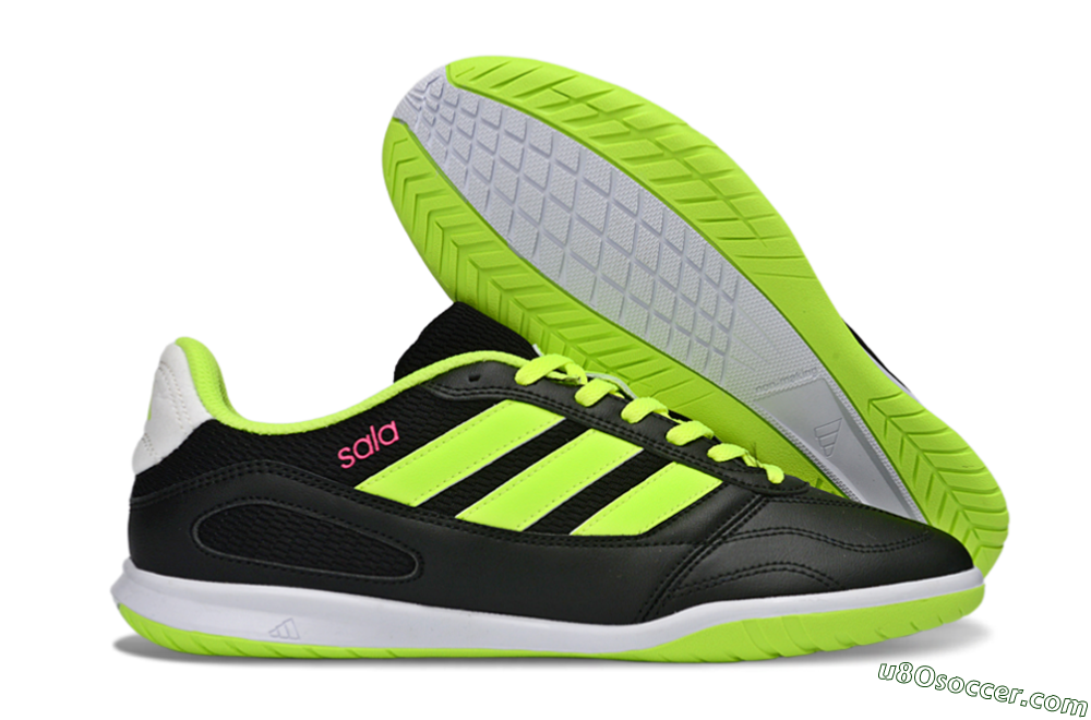 Adidas Top Sala IC Indoor & Futsal Soccer Shoes - Black/Electric Green/White 1