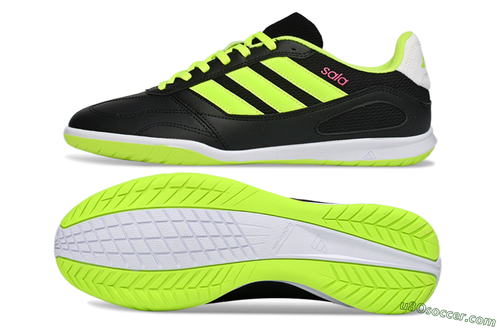 Adidas Top Sala IC Indoor & Futsal Soccer Shoes - Black/Electric Green/White 0