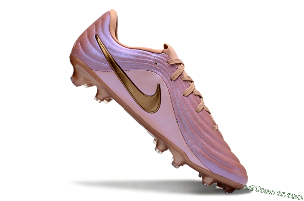 Nike Tiempo Legend 10 Elite FG Firm Ground Soccer Cleats - Pink/Soft Rose/Bronze 4