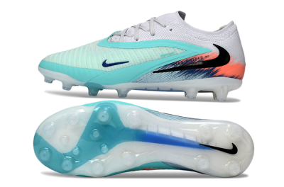 Nike Phantom 6 Low Elite AG Artificial Grass Soccer Cleats - Aqua/Coral Splash/Icy Blue