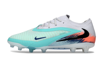 Nike Phantom 6 Low Elite AG Artificial Grass Soccer Cleats - Aqua/Coral Splash/Icy Blue