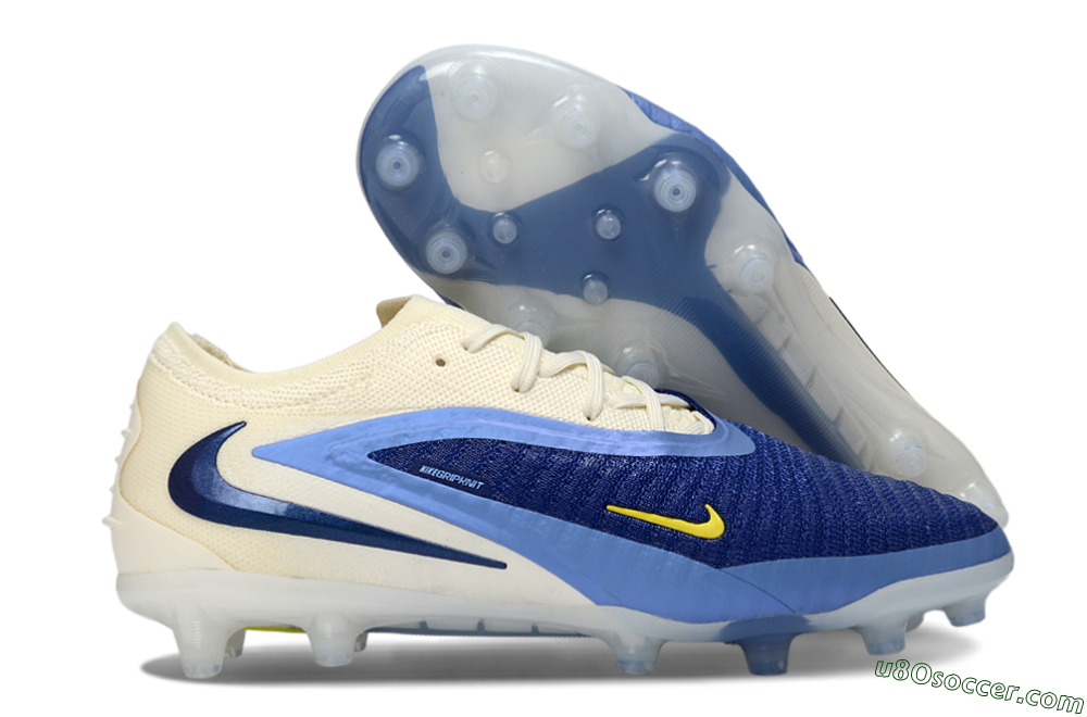 Nike Phantom 6 Low Elite AG Artificial Grass Soccer Cleats - Blue/Sky Blue/Navy Blue 1