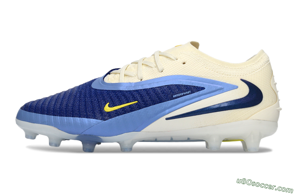Nike Phantom 6 Low Elite AG Artificial Grass Soccer Cleats - Blue/Sky Blue/Navy Blue 2