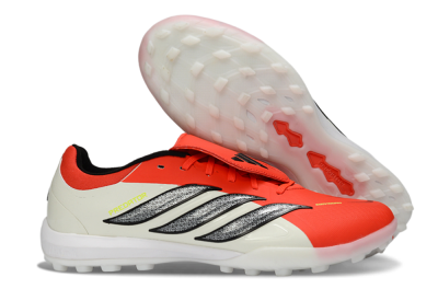 Adidas Predator Elite Fold-Over Tongue TF Artificial Turf Soccer Shoes - Red/Bright Red/Black