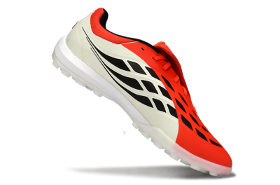 Adidas Predator Elite Fold-Over Tongue TF Artificial Turf Soccer Shoes - Red/Bright Red/Black