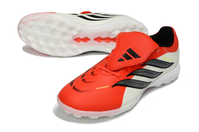 Adidas Predator Elite Fold-Over Tongue TF Artificial Turf Soccer Shoes - Red/Bright Red/Black