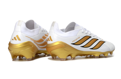 Adidas Predator 26 Elite FG Firm Ground Soccer Cleats - White/Golden Burst/Sleek Black