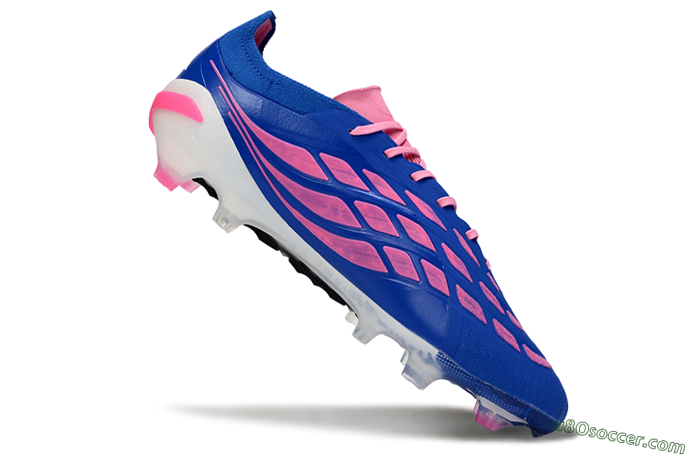 Adidas Predator 26 Elite FG Firm Ground Soccer Cleats - Blue/Electric Pink/White 4