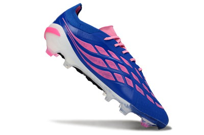 Adidas Predator 26 Elite FG Firm Ground Soccer Cleats - Blue/Electric Pink/White