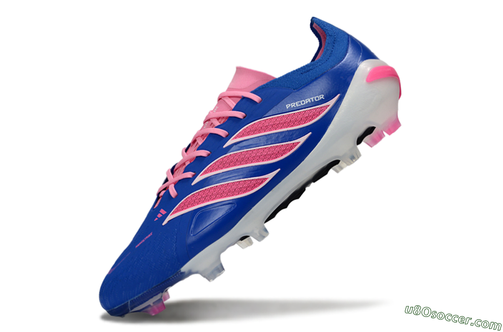 Adidas Predator 26 Elite FG Firm Ground Soccer Cleats - Blue/Electric Pink/White 5