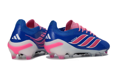 Adidas Predator 26 Elite FG Firm Ground Soccer Cleats - Blue/Electric Pink/White