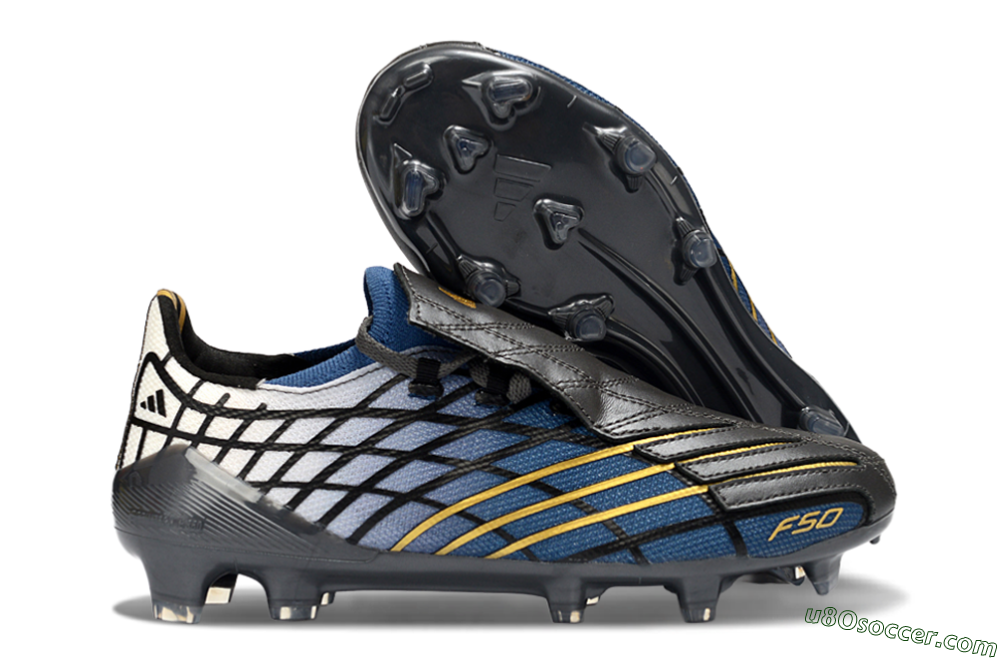 Adidas F50 Elite FG Firm Ground Soccer Cleats - Blue/Golden Yellow/Black 1