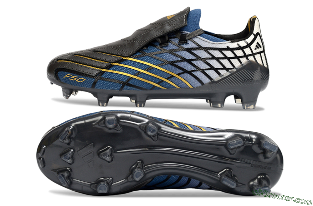 Adidas F50 Elite FG Firm Ground Soccer Cleats - Blue/Golden Yellow/Black 0