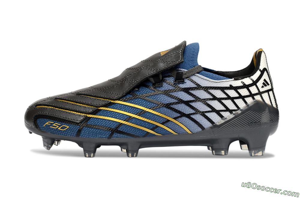 Adidas F50 Elite FG Firm Ground Soccer Cleats - Blue/Golden Yellow/Black 2