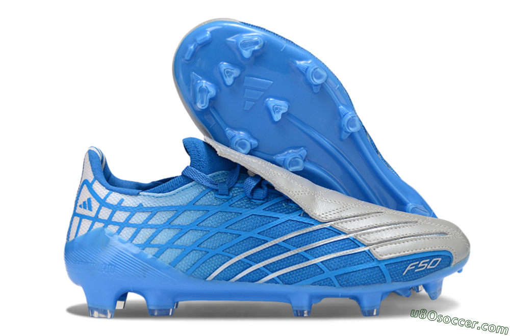 Adidas F50 Elite FG Firm Ground Soccer Cleats - Blue/Sky Blue/Steel Gray 1