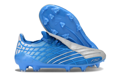 Adidas F50 Elite FG Firm Ground Soccer Cleats - Blue/Sky Blue/Steel Gray