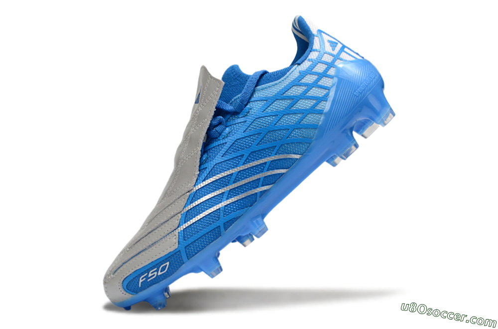 Adidas F50 Elite FG Firm Ground Soccer Cleats - Blue/Sky Blue/Steel Gray 5
