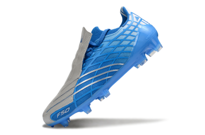 Adidas F50 Elite FG Firm Ground Soccer Cleats - Blue/Sky Blue/Steel Gray