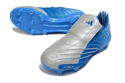 Adidas F50 Elite FG Firm Ground Soccer Cleats - Blue/Sky Blue/Steel Gray