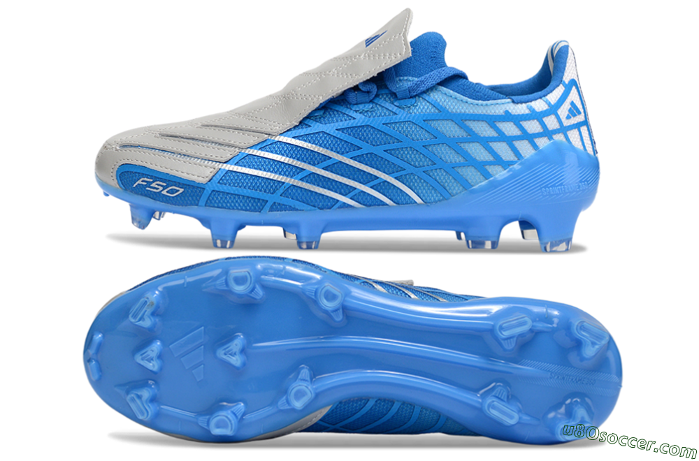 Adidas F50 Elite FG Firm Ground Soccer Cleats - Blue/Sky Blue/Steel Gray 0