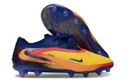 Nike Phantom 6 Low Elite AG Artificial Grass Soccer Cleats - Yellow/Navy Blue/Fiery Red
