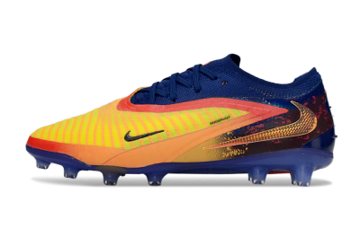 Nike Phantom 6 Low Elite AG Artificial Grass Soccer Cleats - Yellow/Navy Blue/Fiery Red