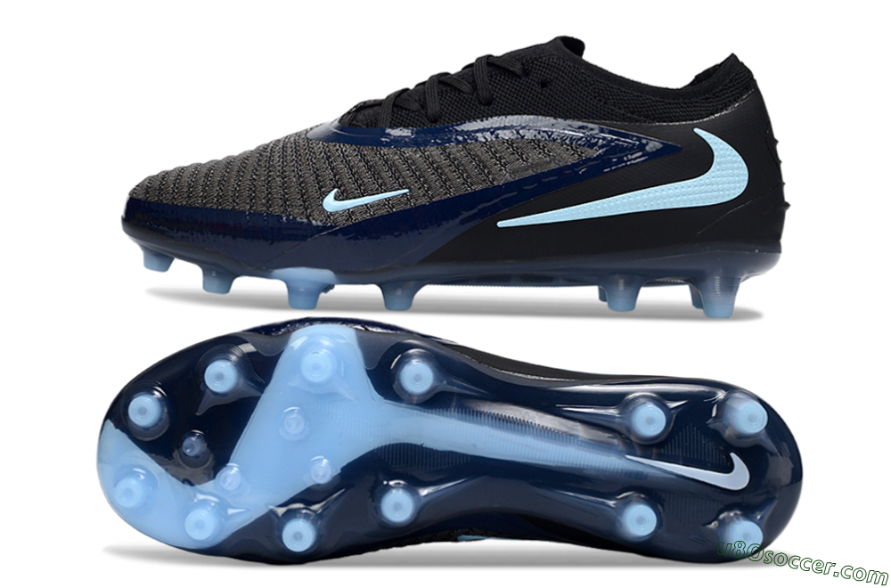 Nike Phantom 6 Low Elite AG Artificial Grass Soccer Cleats - Grey/Black/Jade 0