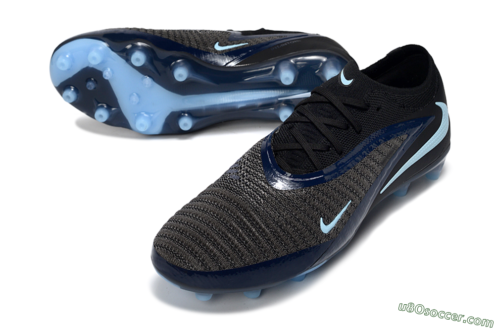Nike Phantom 6 Low Elite AG Artificial Grass Soccer Cleats - Grey/Black/Jade 3