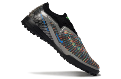 Nike Phantom 6 Low Elite TF Artificial Turf Soccer Shoes - Black/Vibrant Green/Coral Red