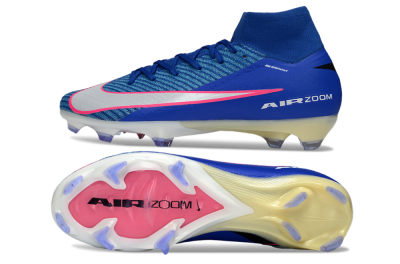 Nike Air Zoom Mercurial Superfly 10 Elite FG Firm Ground Soccer Cleats - Blue/Electric Blue/Neon Pink