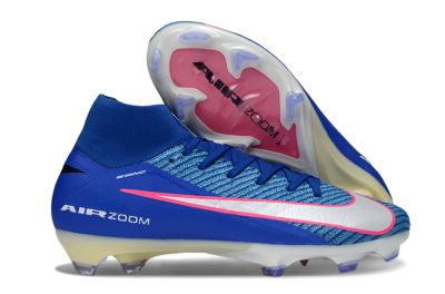 Nike Air Zoom Mercurial Superfly 10 Elite FG Firm Ground Soccer Cleats - Blue/Electric Blue/Neon Pink