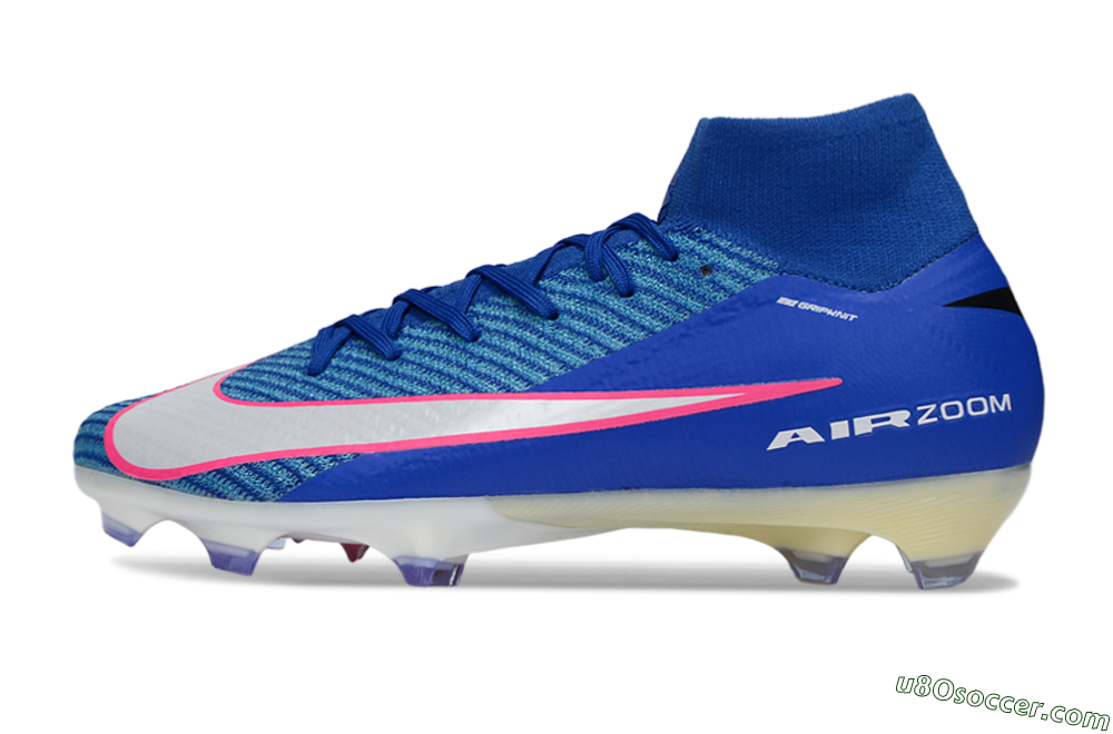 Nike Air Zoom Mercurial Superfly 10 Elite FG Firm Ground Soccer Cleats - Blue/Electric Blue/Neon Pink 2