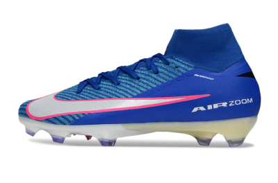 Nike Air Zoom Mercurial Superfly 10 Elite FG Firm Ground Soccer Cleats - Blue/Electric Blue/Neon Pink