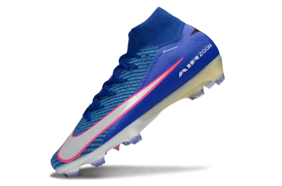 Nike Air Zoom Mercurial Superfly 10 Elite FG Firm Ground Soccer Cleats - Blue/Electric Blue/Neon Pink
