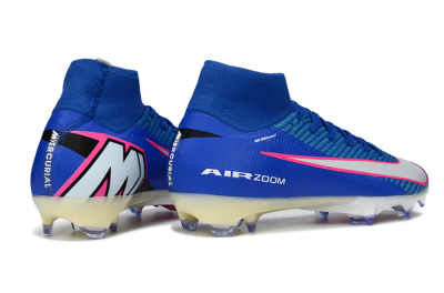 Nike Air Zoom Mercurial Superfly 10 Elite FG Firm Ground Soccer Cleats - Blue/Electric Blue/Neon Pink