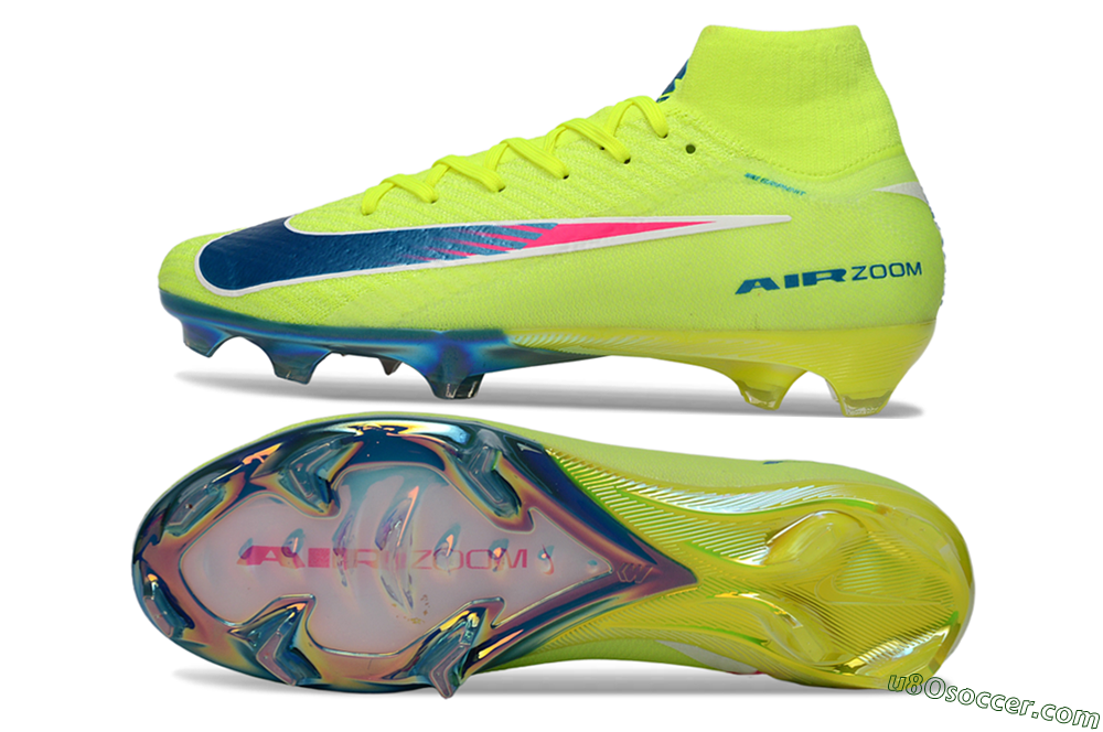 Nike Air Zoom Mercurial Superfly 10 Elite FG Firm Ground Soccer Cleats - Green/Luminous Green/Blue Shift 0