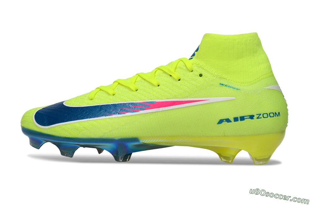 Nike Air Zoom Mercurial Superfly 10 Elite FG Firm Ground Soccer Cleats - Green/Luminous Green/Blue Shift 2
