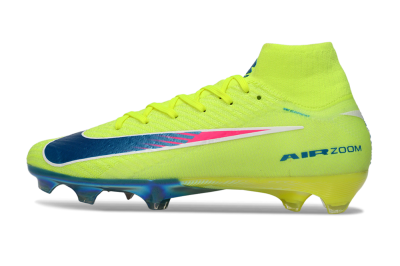 Nike Air Zoom Mercurial Superfly 10 Elite FG Firm Ground Soccer Cleats - Green/Luminous Green/Blue Shift