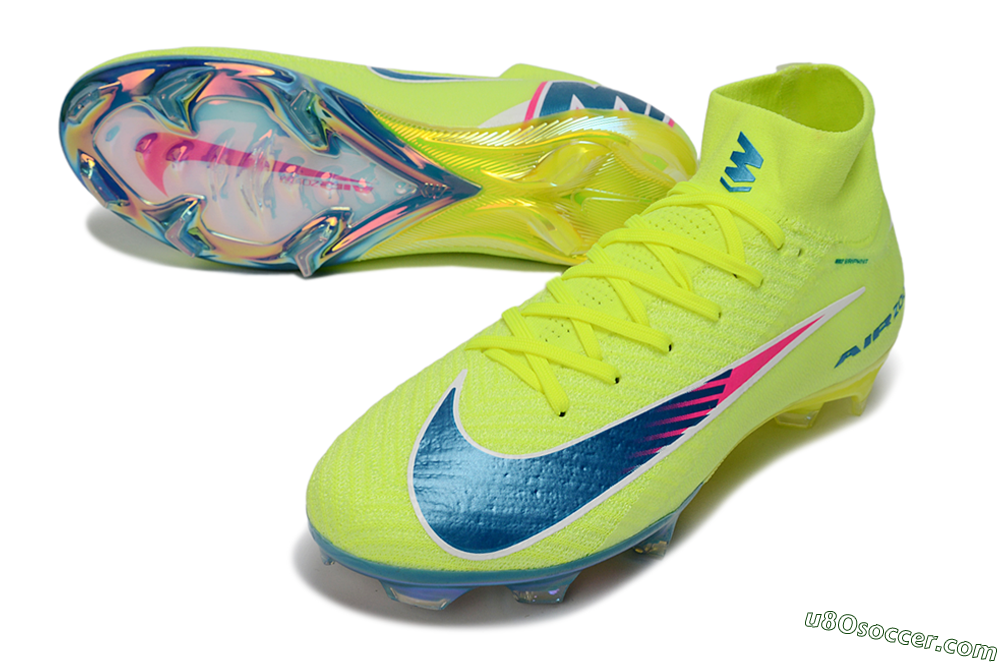 Nike Air Zoom Mercurial Superfly 10 Elite FG Firm Ground Soccer Cleats - Green/Luminous Green/Blue Shift 3