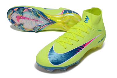 Nike Air Zoom Mercurial Superfly 10 Elite FG Firm Ground Soccer Cleats - Green/Luminous Green/Blue Shift