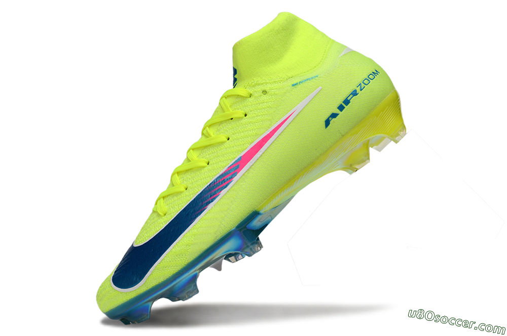 Nike Air Zoom Mercurial Superfly 10 Elite FG Firm Ground Soccer Cleats - Green/Luminous Green/Blue Shift 5