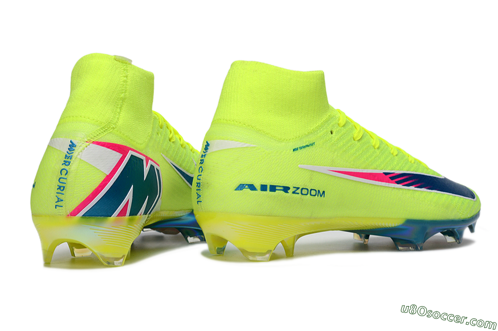 Nike Air Zoom Mercurial Superfly 10 Elite FG Firm Ground Soccer Cleats - Green/Luminous Green/Blue Shift 6