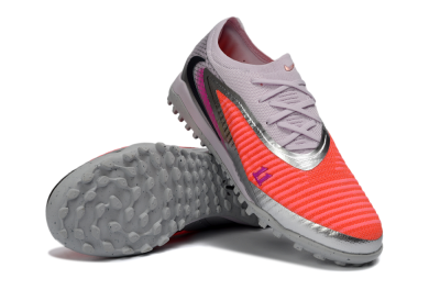 Nike Phantom 6 Low Elite TF Artificial Turf Soccer Shoes - Pink/Flamingo Pink/Steel Gray