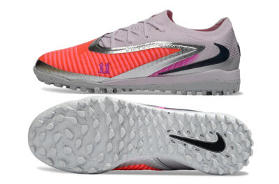 Nike Phantom 6 Low Elite TF Artificial Turf Soccer Shoes - Pink/Flamingo Pink/Steel Gray
