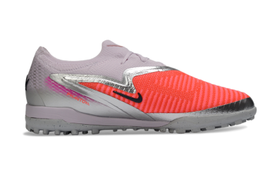 Nike Phantom 6 Low Elite TF Artificial Turf Soccer Shoes - Pink/Flamingo Pink/Steel Gray