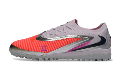 Nike Phantom 6 Low Elite TF Artificial Turf Soccer Shoes - Pink/Flamingo Pink/Steel Gray