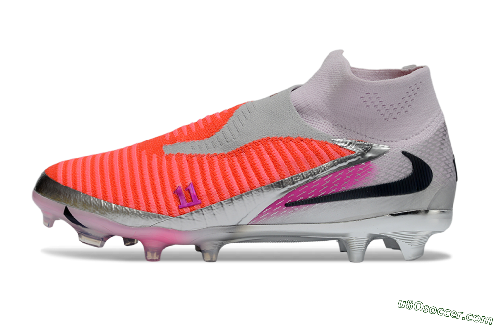 Nike Phantom 6 Elite FG Firm Ground Soccer Cleats - Orange/Hot Orange/Silver 2