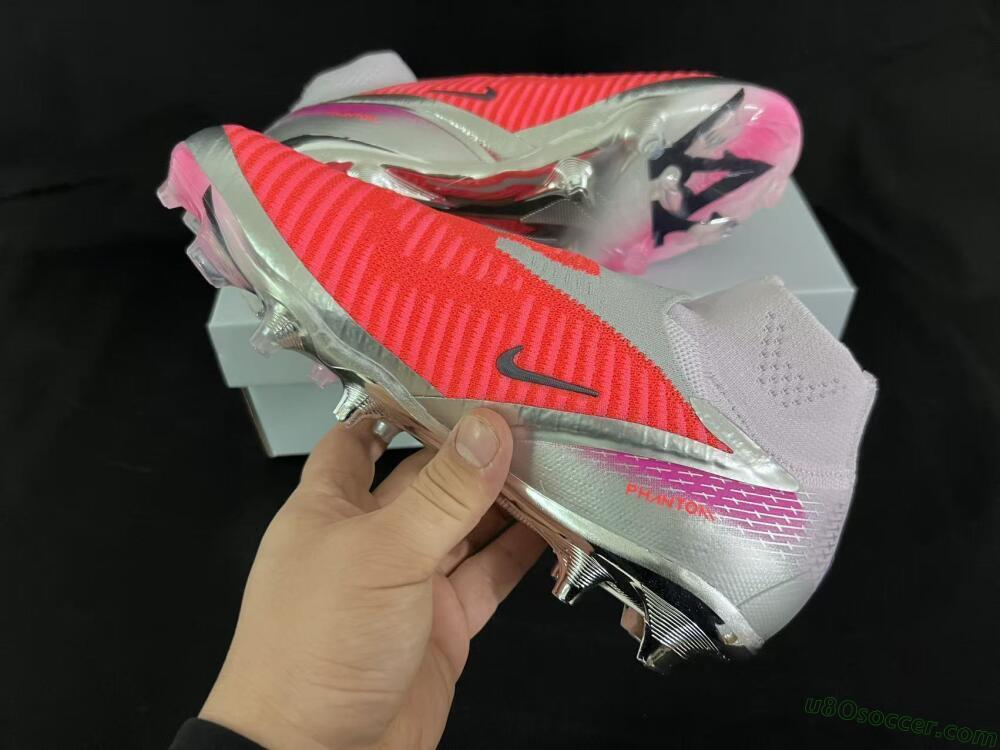 Nike Phantom 6 Elite FG Firm Ground Soccer Cleats - Orange/Hot Orange/Silver