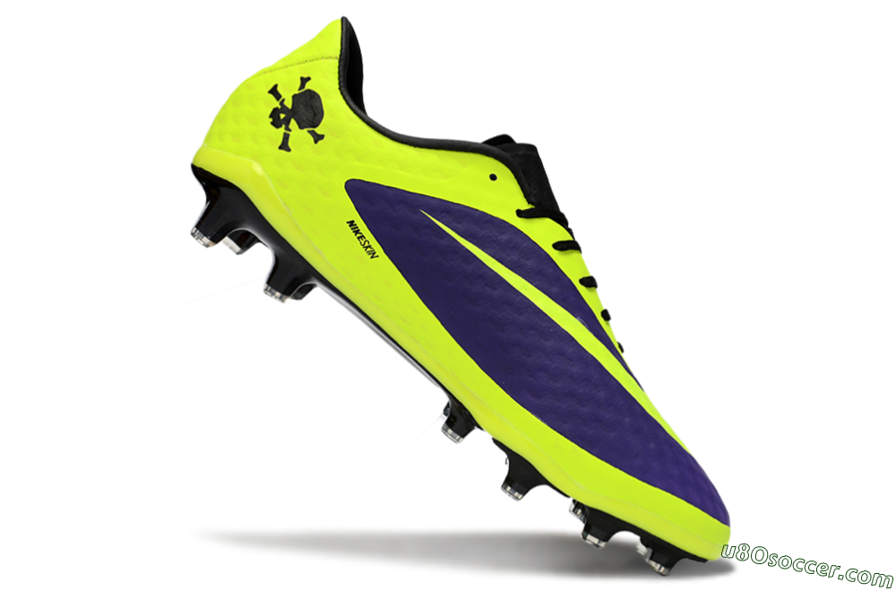 Nike Hypervenom Phantom FG Firm Ground Soccer Cleats - Yellow/Bright Yellow/Deep Purple 5