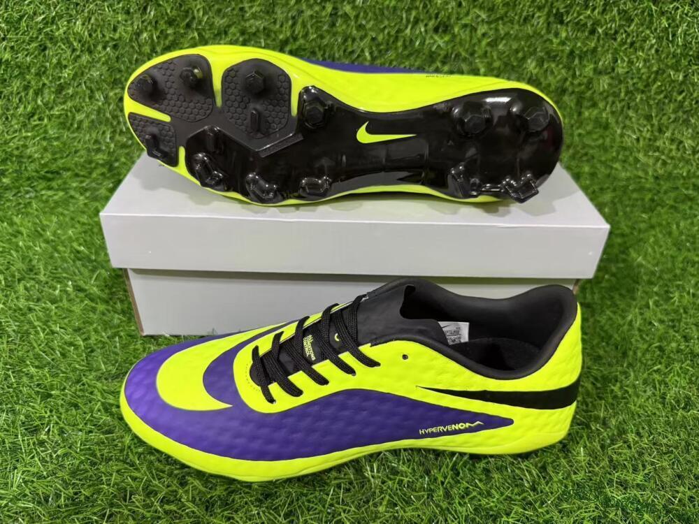 Nike Hypervenom Phantom FG Firm Ground Soccer Cleats - Yellow/Bright Yellow/Deep Purple